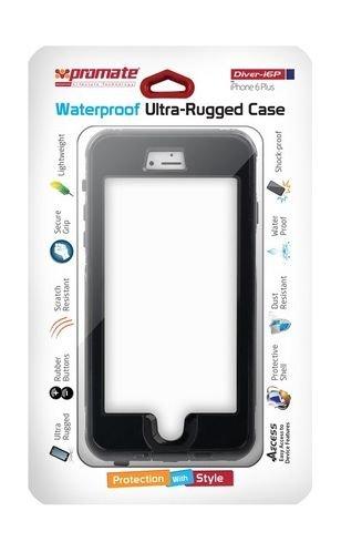 Promate Diver Water Resistant Ultra-Rugged Case for iPhone 6 Plus - Black