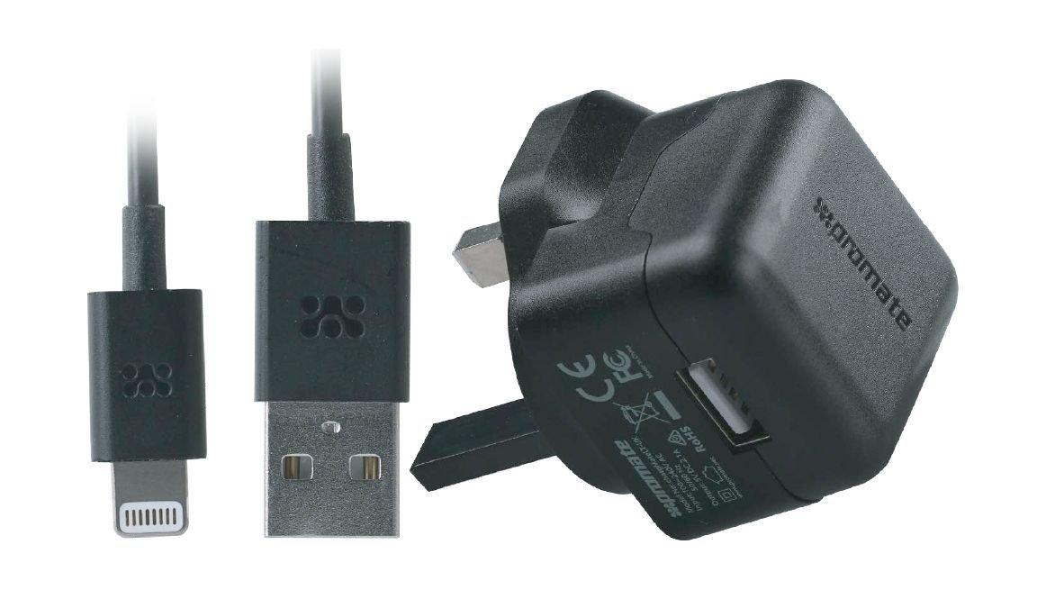 Promate ChargMate Home Charger with Lightning Connector - Black