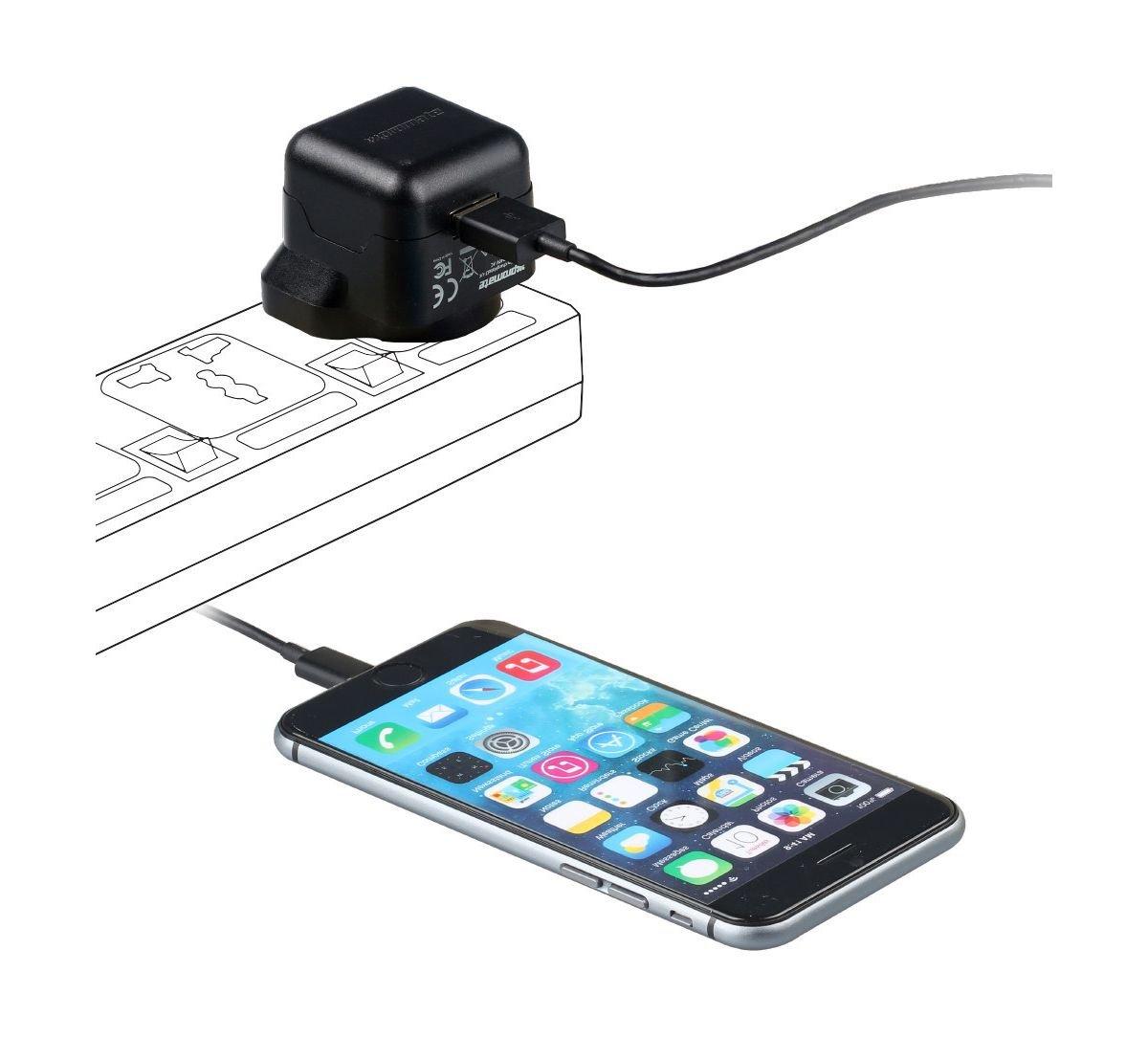 Promate ChargMate Home Charger with Lightning Connector - Black