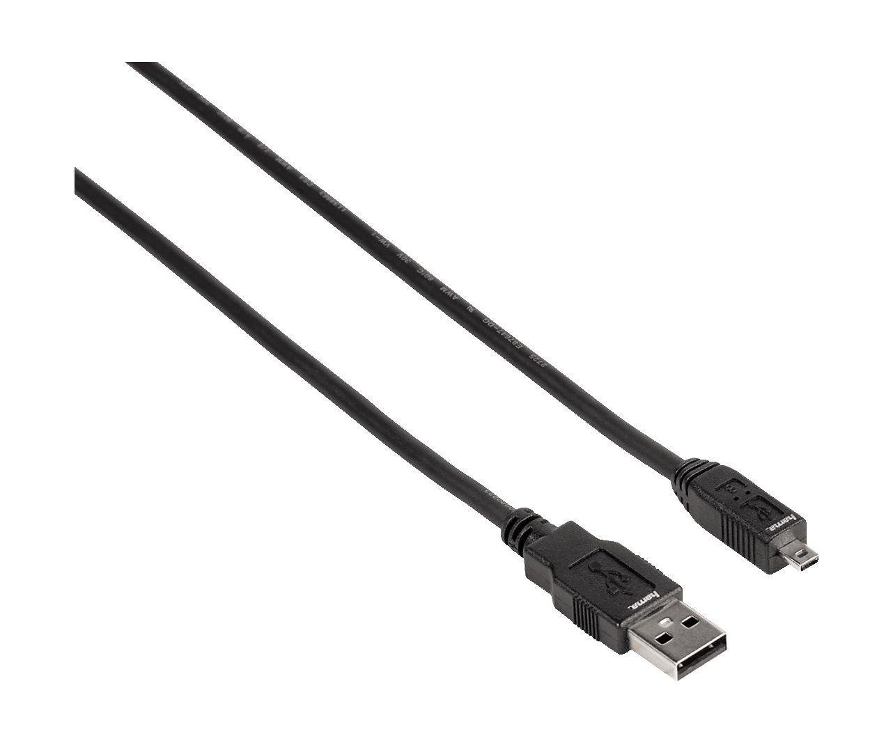 Hama 74204 Mini USB 2.0 Cable B 8-Pin Cable 1.8 Meters - Black