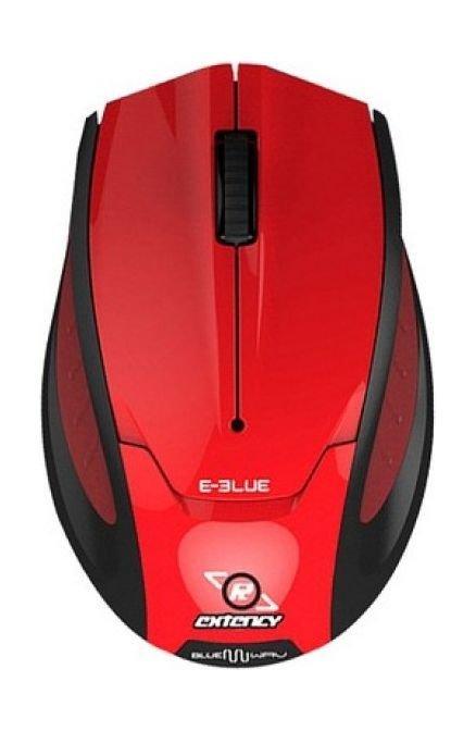 Extency Build-In Retractable Wire Compact Mouse - Red (EMS104RE)