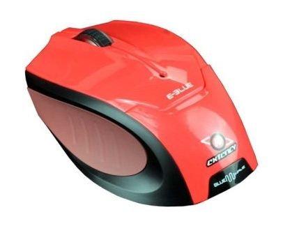 Extency Build-In Retractable Wire Compact Mouse - Red (EMS104RE)