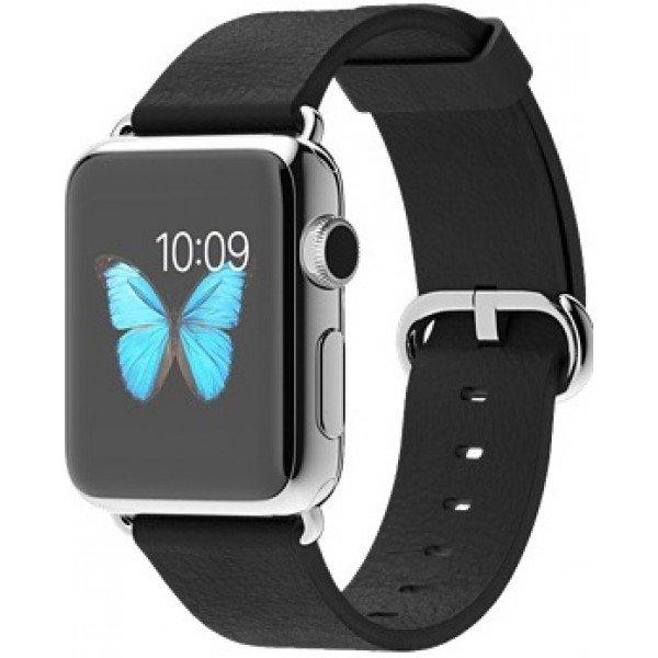 Apple Watch Steel - 38mm Stainless Steel Case with Black Classic Band