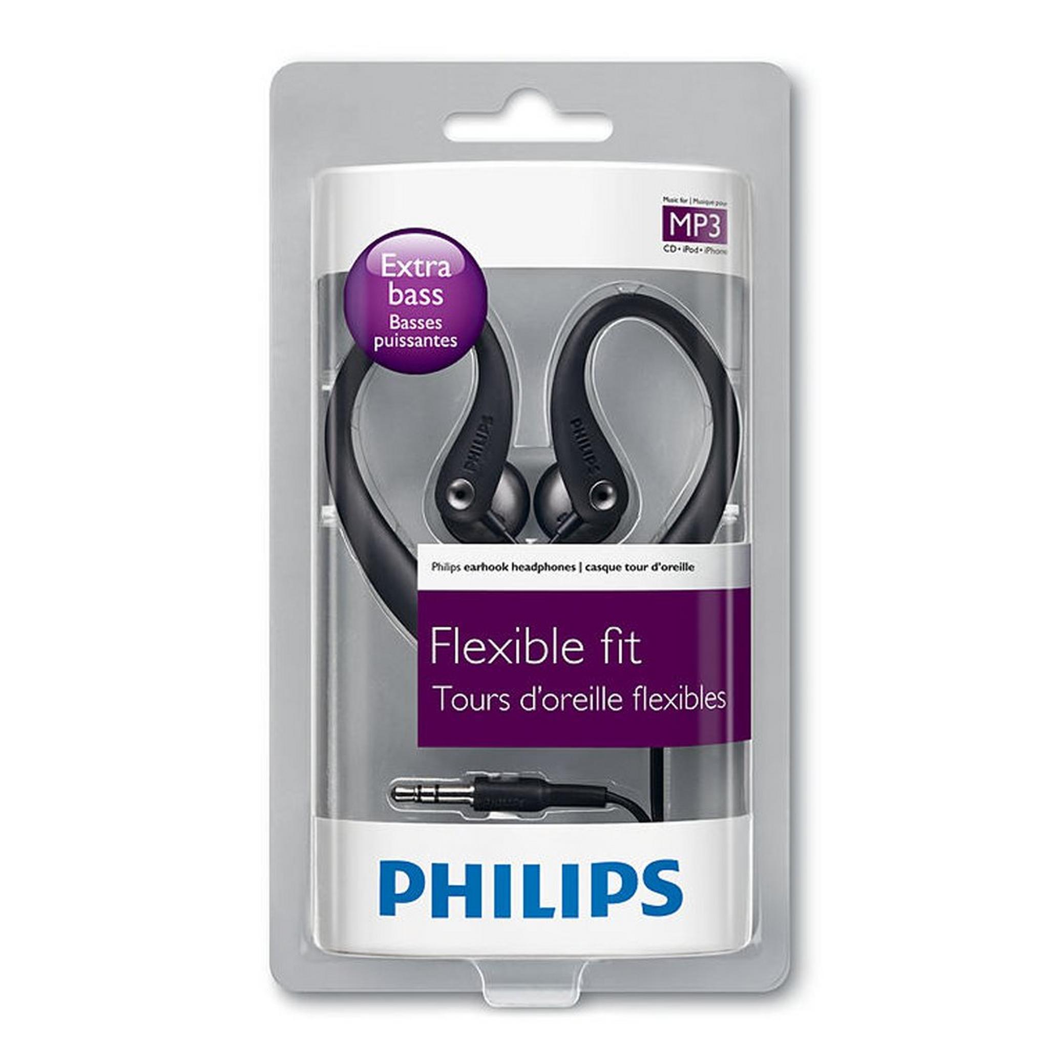 Philips SHS3200/10 Earhook Headphone- Black