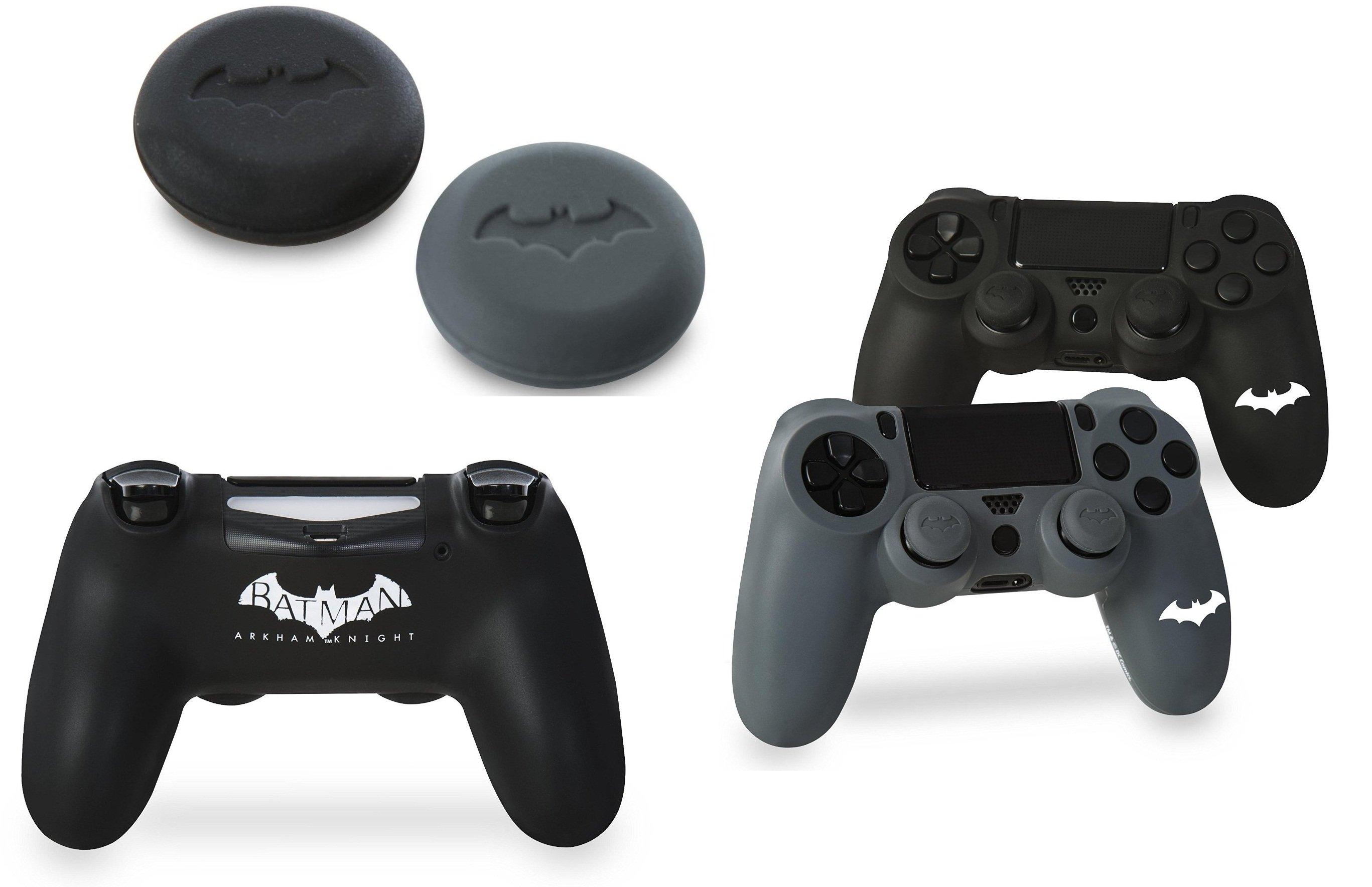 Sony Batman Arkham Knight Controller & Thumb Grips for PS4 - Black/Grey