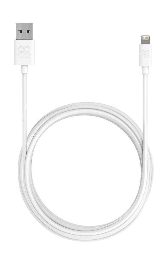 Promate LinkMate-LT USB Data & Charge Cable with Lightning Connector - White