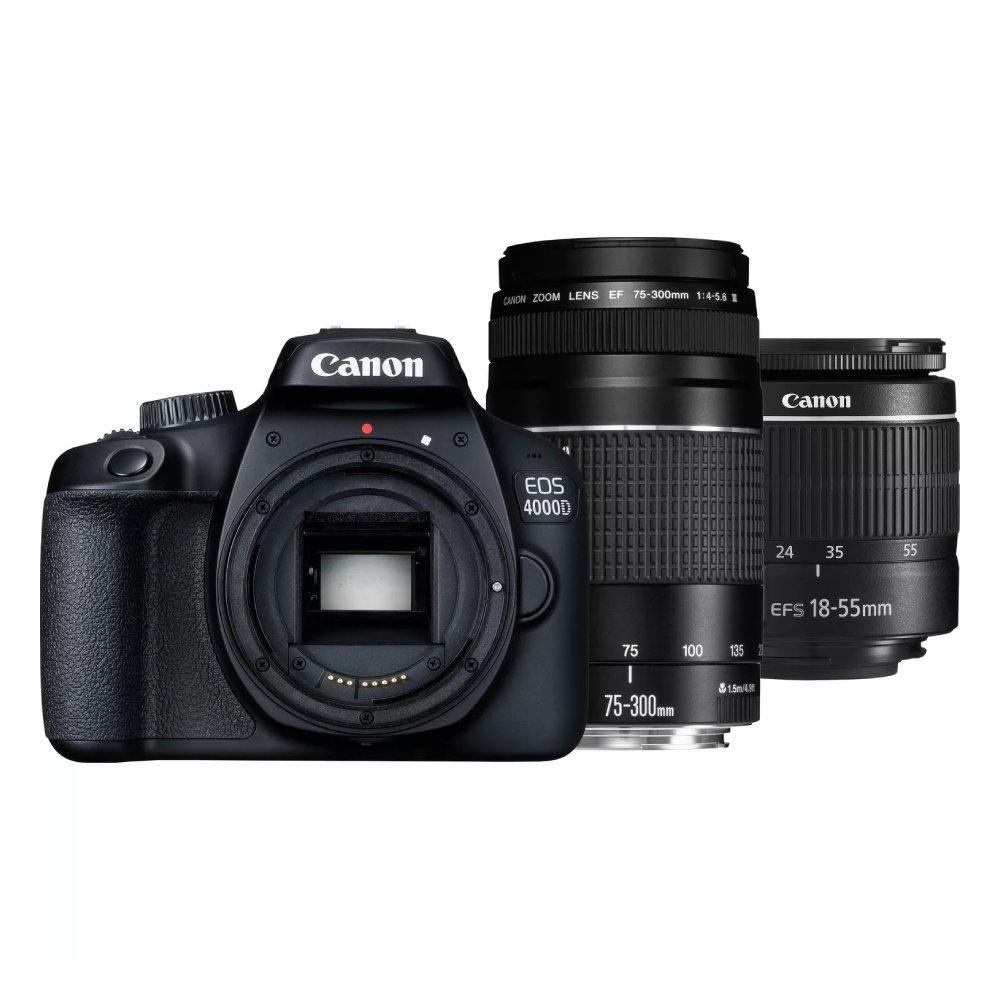 Canon eos 4000d body + ef-s 18-55mm iii + ef-s 75-300mm iii price in ...