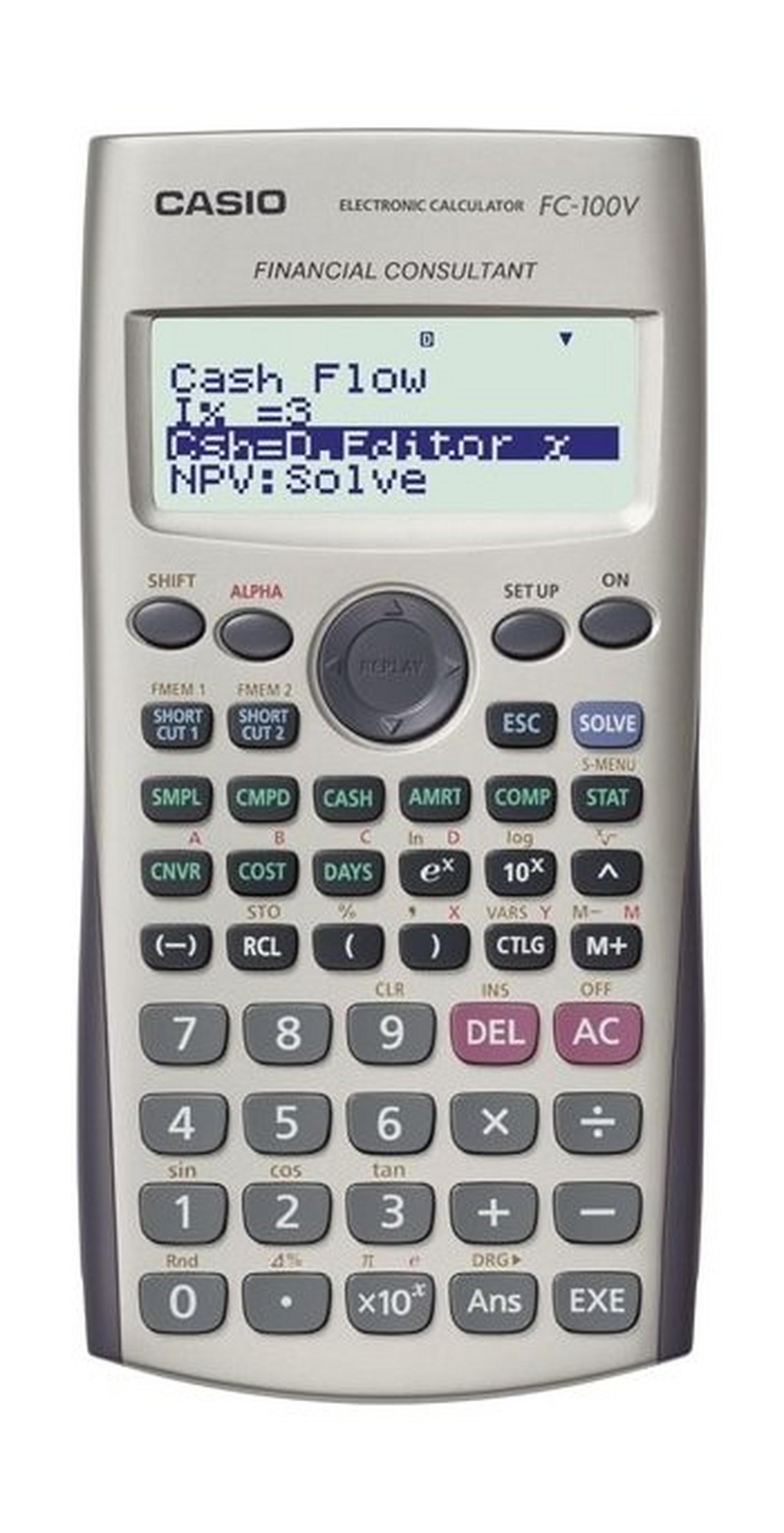 Casio Financial Handheld Calculator (FC100V) - White