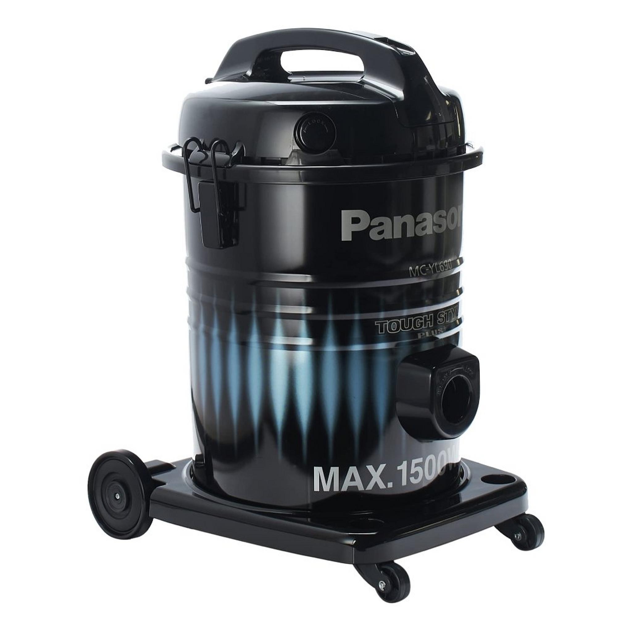 Panasonic Drum Vacuum Cleaner 1500 W, 15 Liter, MC-YL690A747 - Black