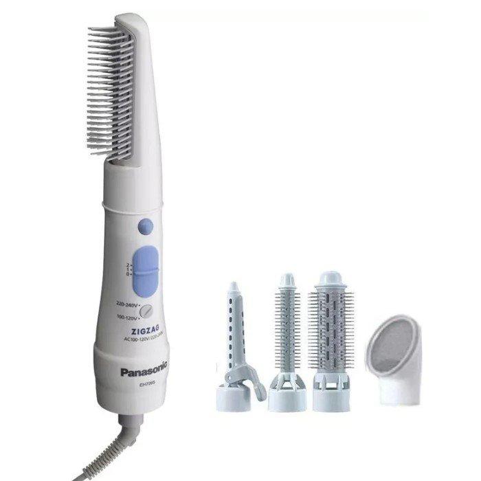 Buy Panasonic hair styler, 650 watt, 2 heat settings, 5 attachments, eh-7265 - white in Kuwait