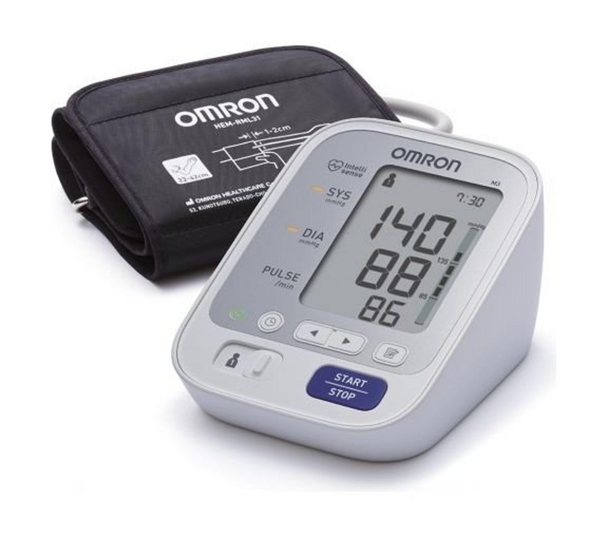 Omron M3 IT Arm Blood Pressure Monitor + Freedom Lite Blood Glucose Machine + Digital Weighing Scale