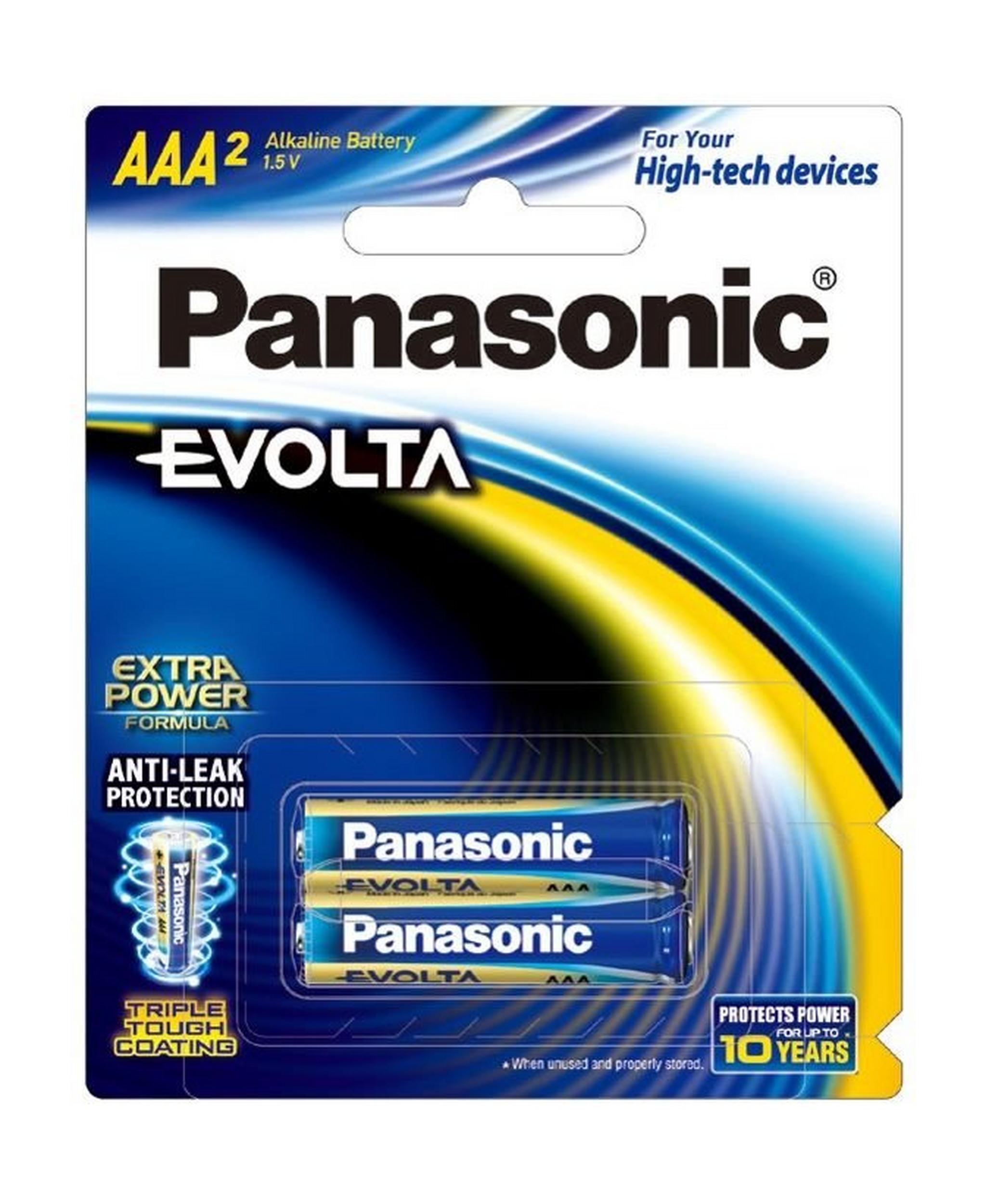Panasonic Evolta AAA Alkaline Battery - Pack of 2 (LR03EG/2B)