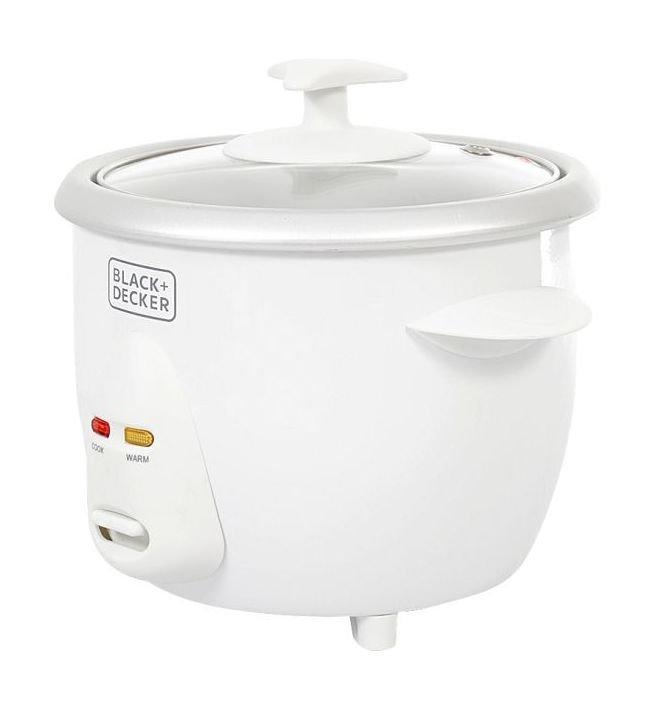 Black & Decker Rice Cooker, 350W, 0.6L, RC650-B5 - White