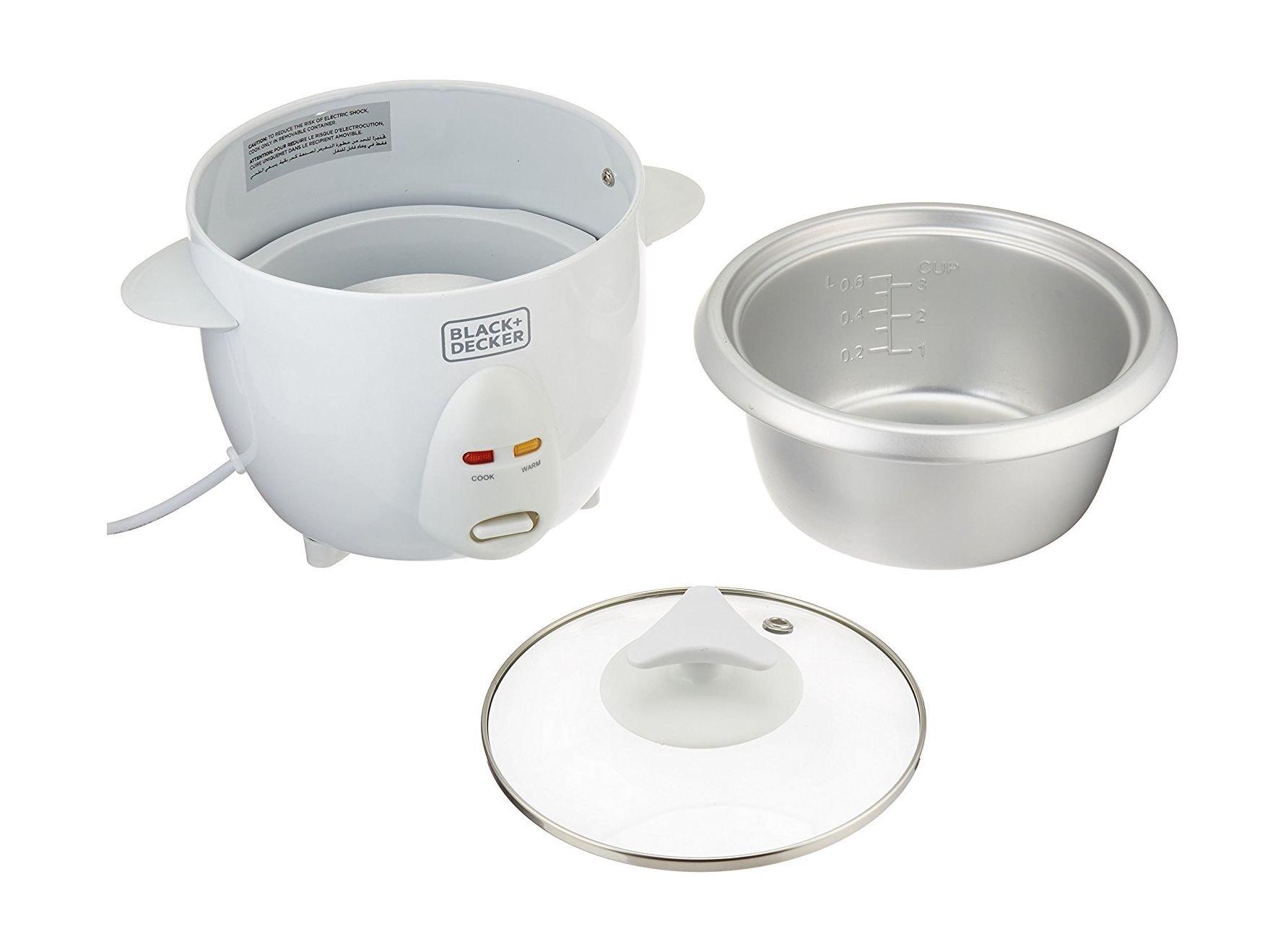 Black & Decker Rice Cooker, 350W, 0.6L, RC650-B5 - White