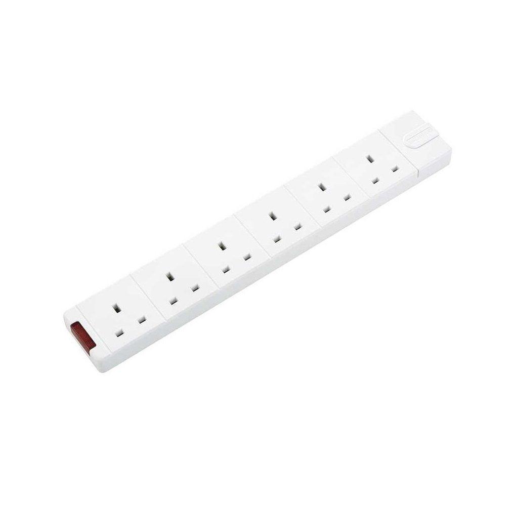 Buy Masterplug 6 way power extension, 5m, sxg-5m – white in Kuwait