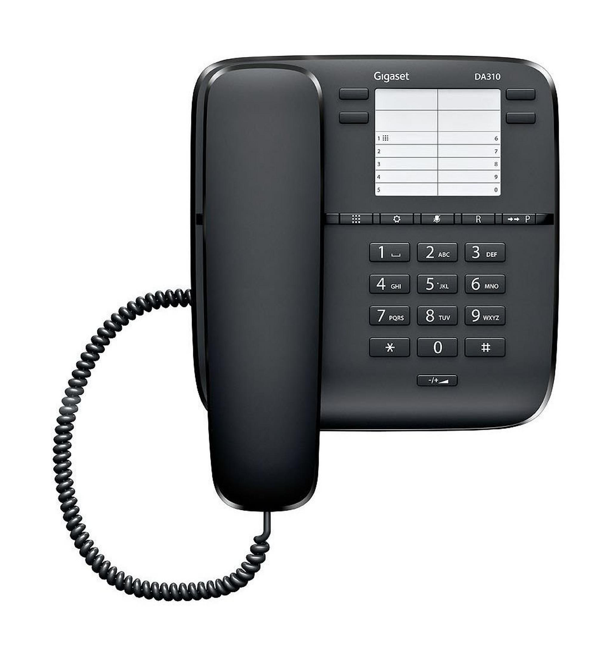 هاتف أرضي جيجاست من سيمنس - أسود (DA310)