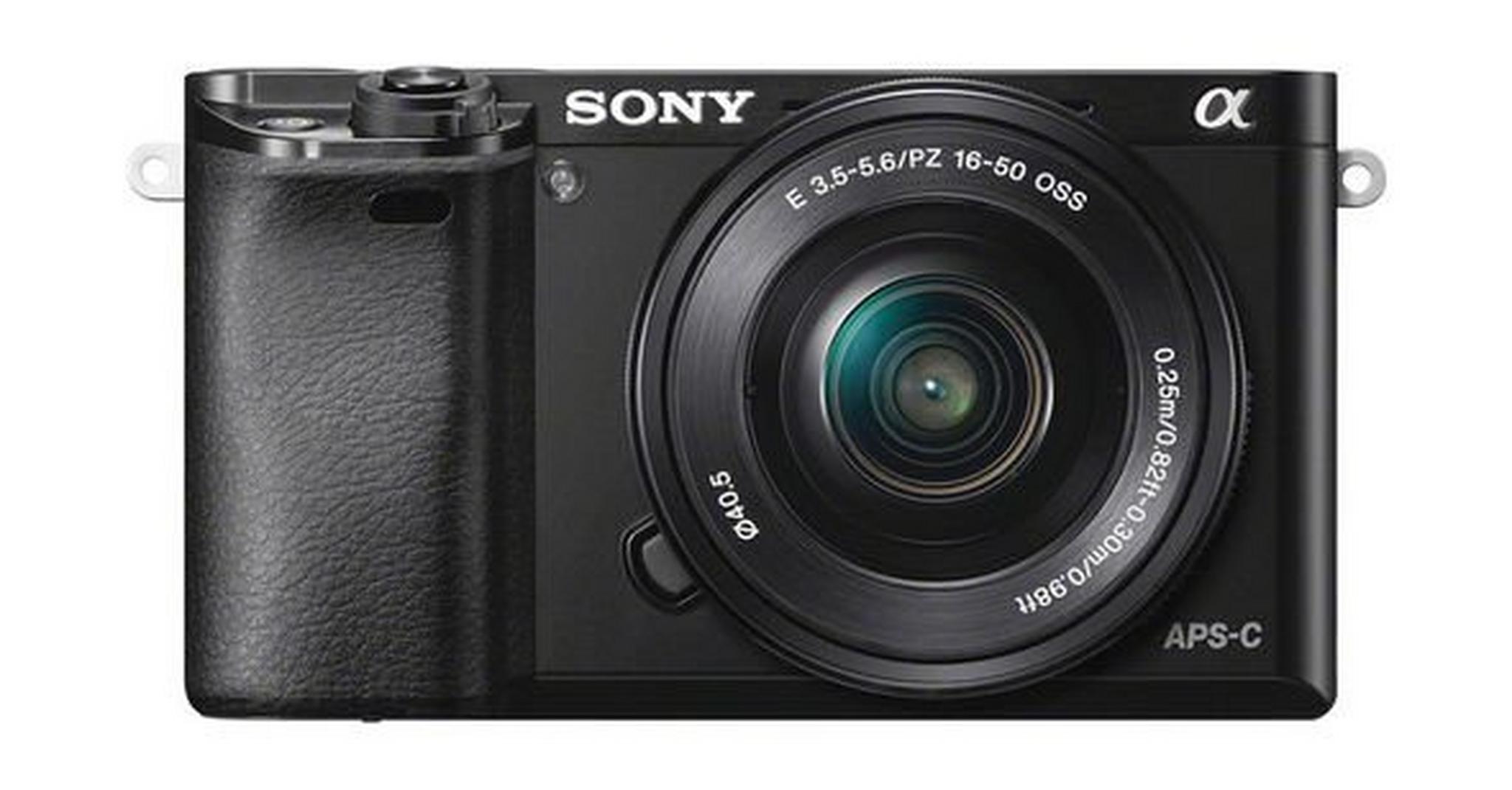 كاميرا سوني ألفا الرقمية بدون مرآة مع عدسة ١٦-٥٠ ملم - أسود (a6000)