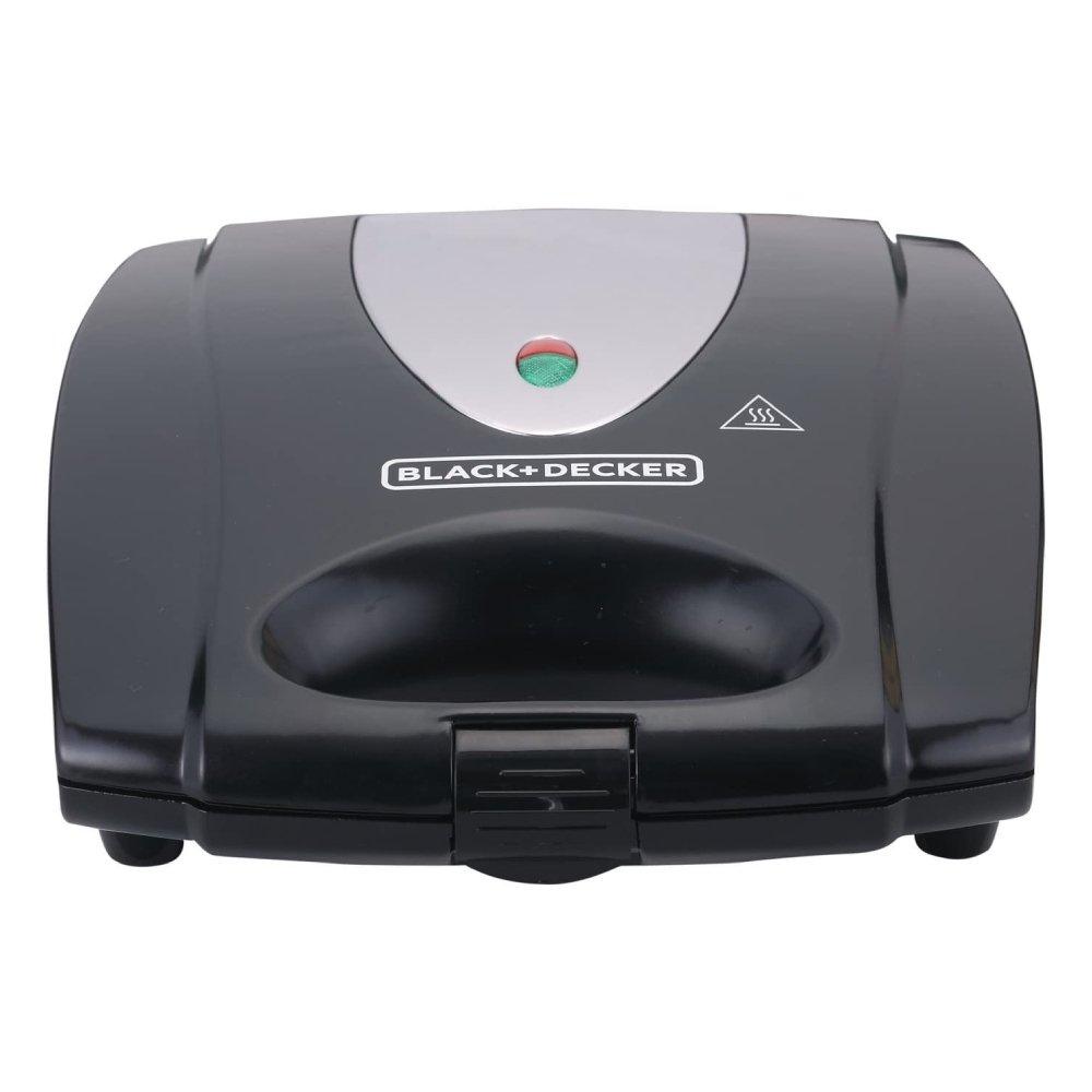 Black + Decker 3 In 1 Sandwich Maker and Grill, 780 Watt, Black - TS2130-B5, Best price in Egypt