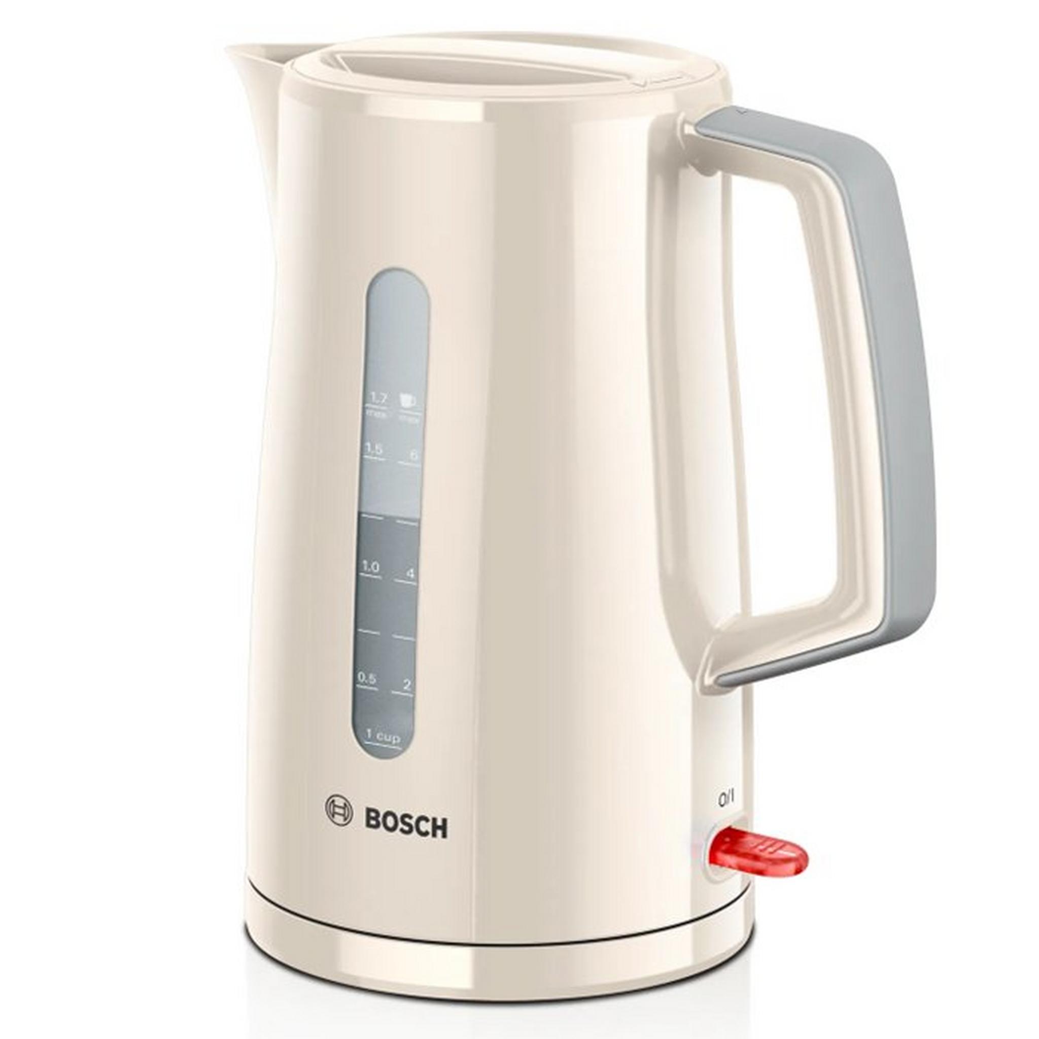 Bosch 3000W Kettle, 1.7L, TWK3A037GB – Cream