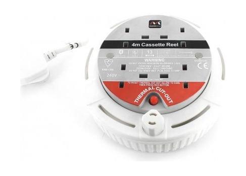 Buy Masterplug 4 meter round reel extension cord (sct0413) - white in Kuwait