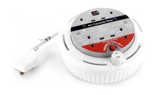 MasterPlug 4 Meter Round Reel Extension Cord (SCT0413) White Price in Kuwait Xcite