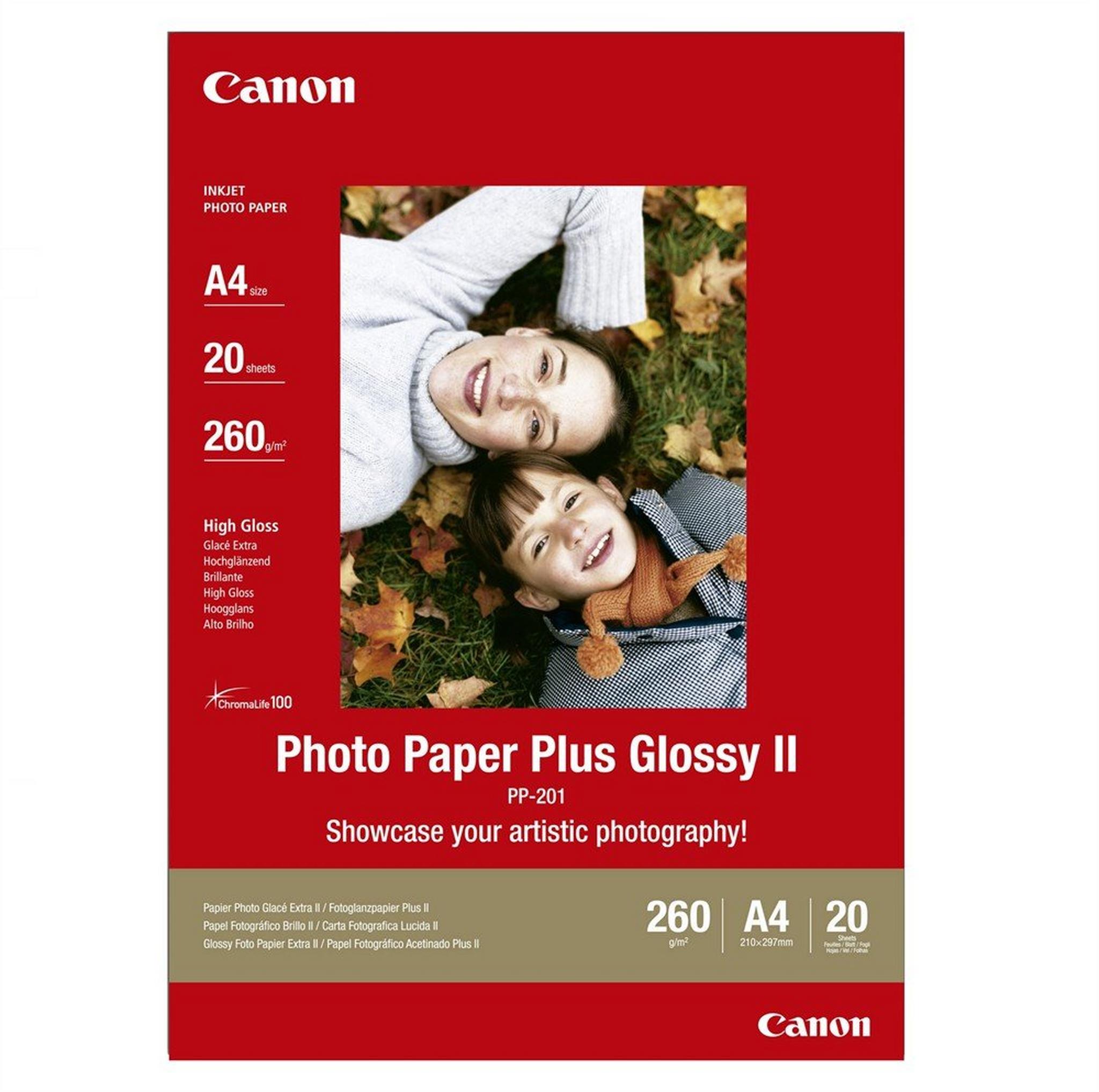 Canon PP-201 Photo Paper Plus Glossy II - 20 Papers