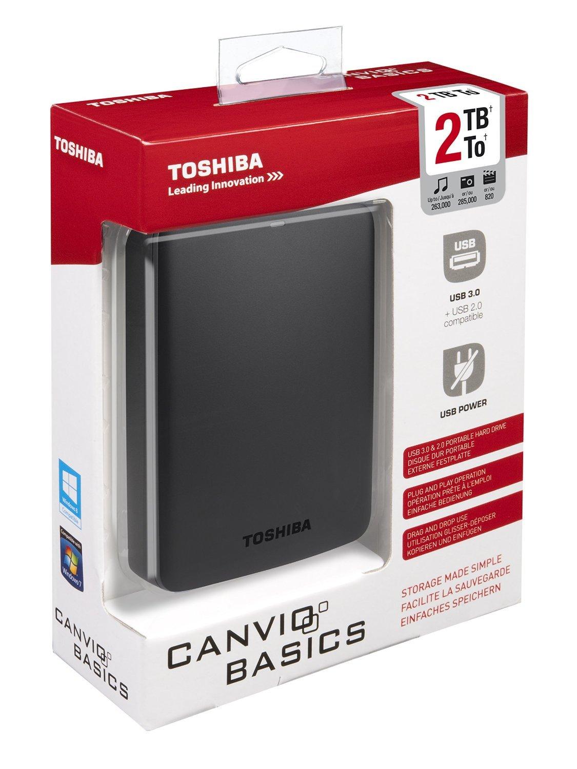 Toshiba Canvio Basic 2TB USB3 External Hard Drive Black Price in