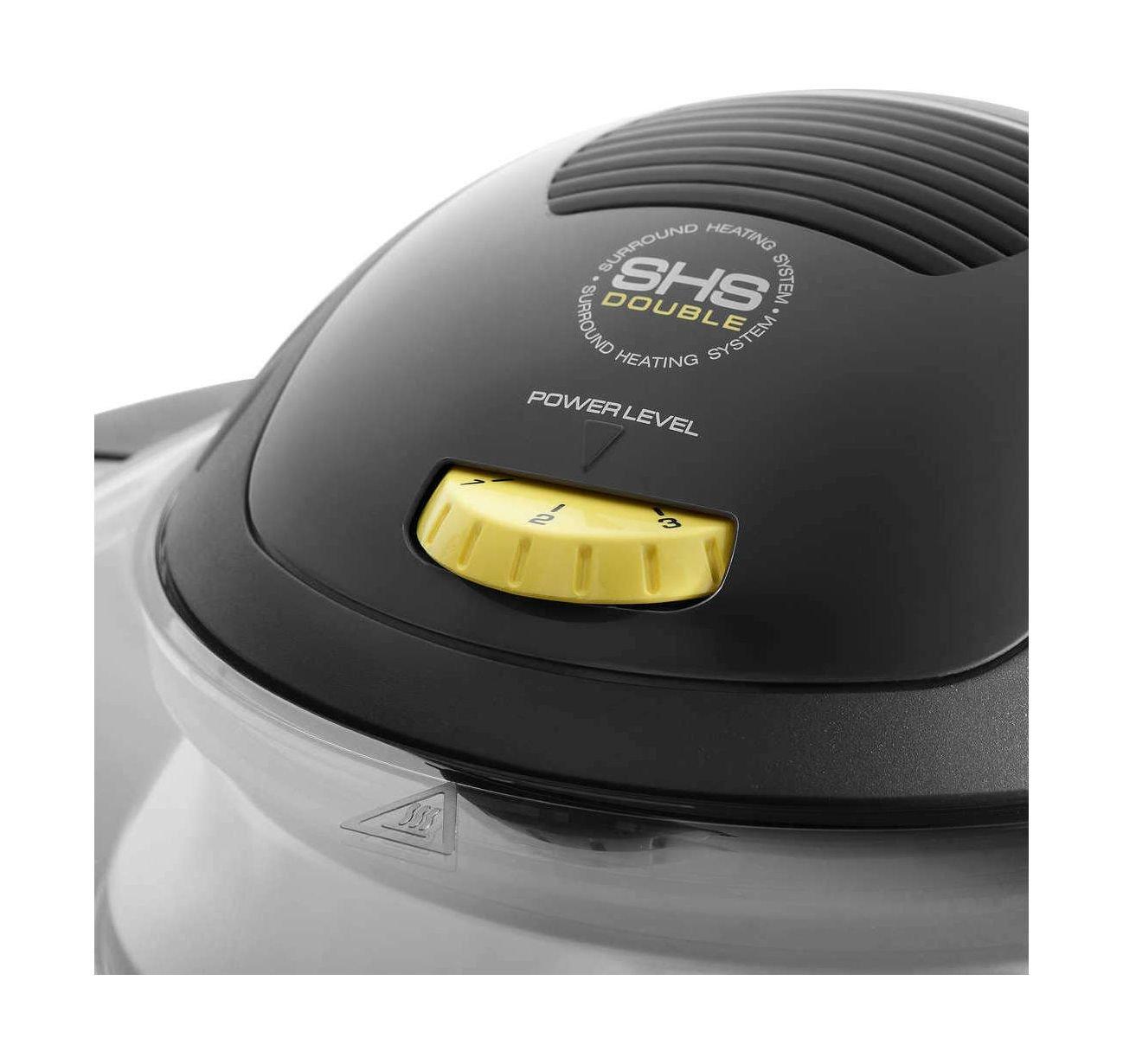 قلاية هوائية كلاسيك متعددة الاستعمالات من ديلونجي، قدرة 1400 واط، سعة 1.5 لتر، FH1163 - أسود/رمادي