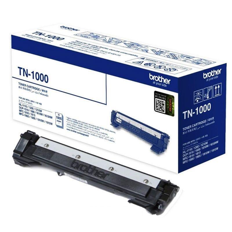 BROTHER Toner TN1000 for Laserjet Printing 1000 Page Yield - Black (Single Colour Pack)