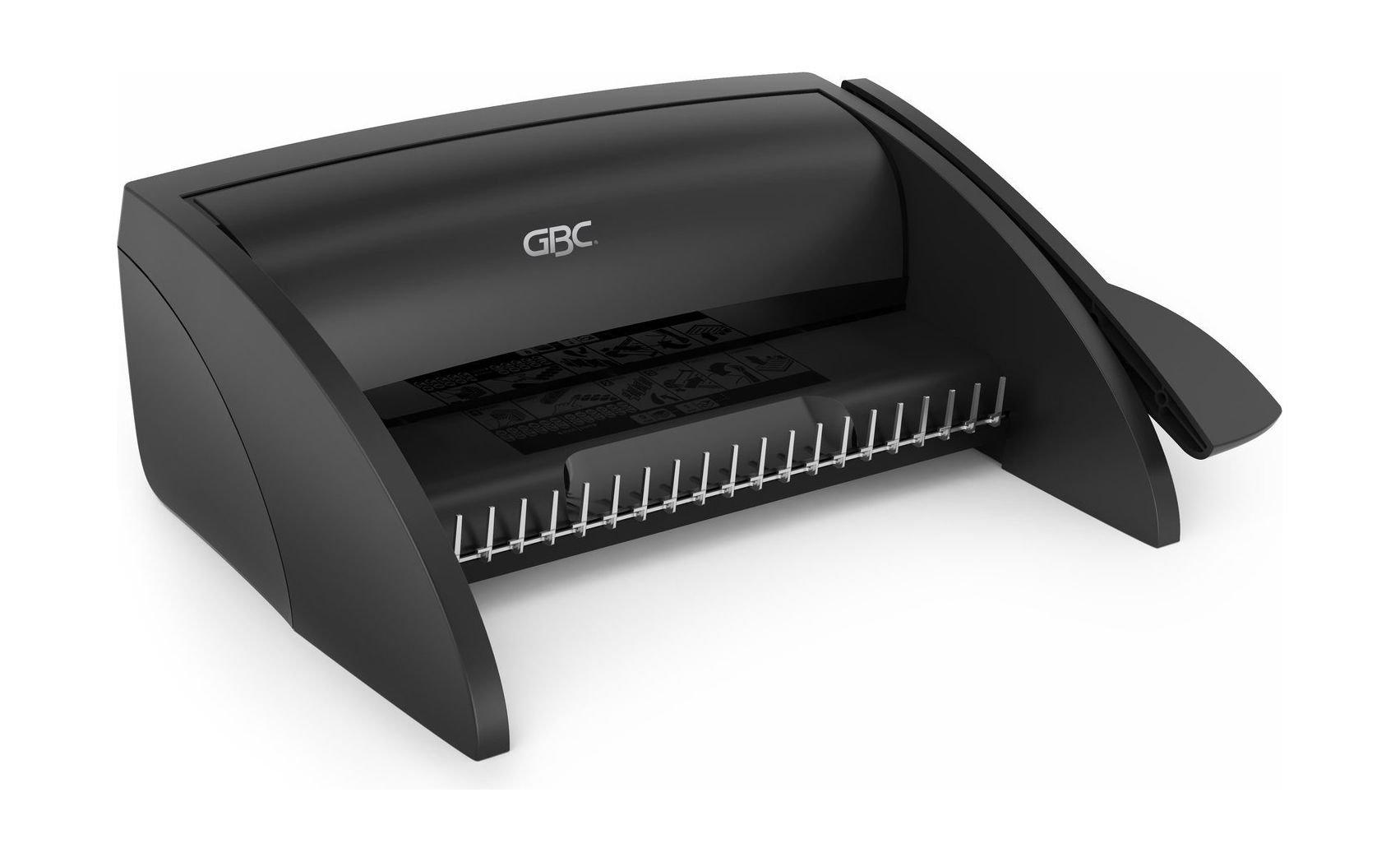 GBC CombBind C100 Binding Machine 19mm Comb Punch Capacity 9 Sheets, Bind Capacity 160 Sheets - Black (4401843)