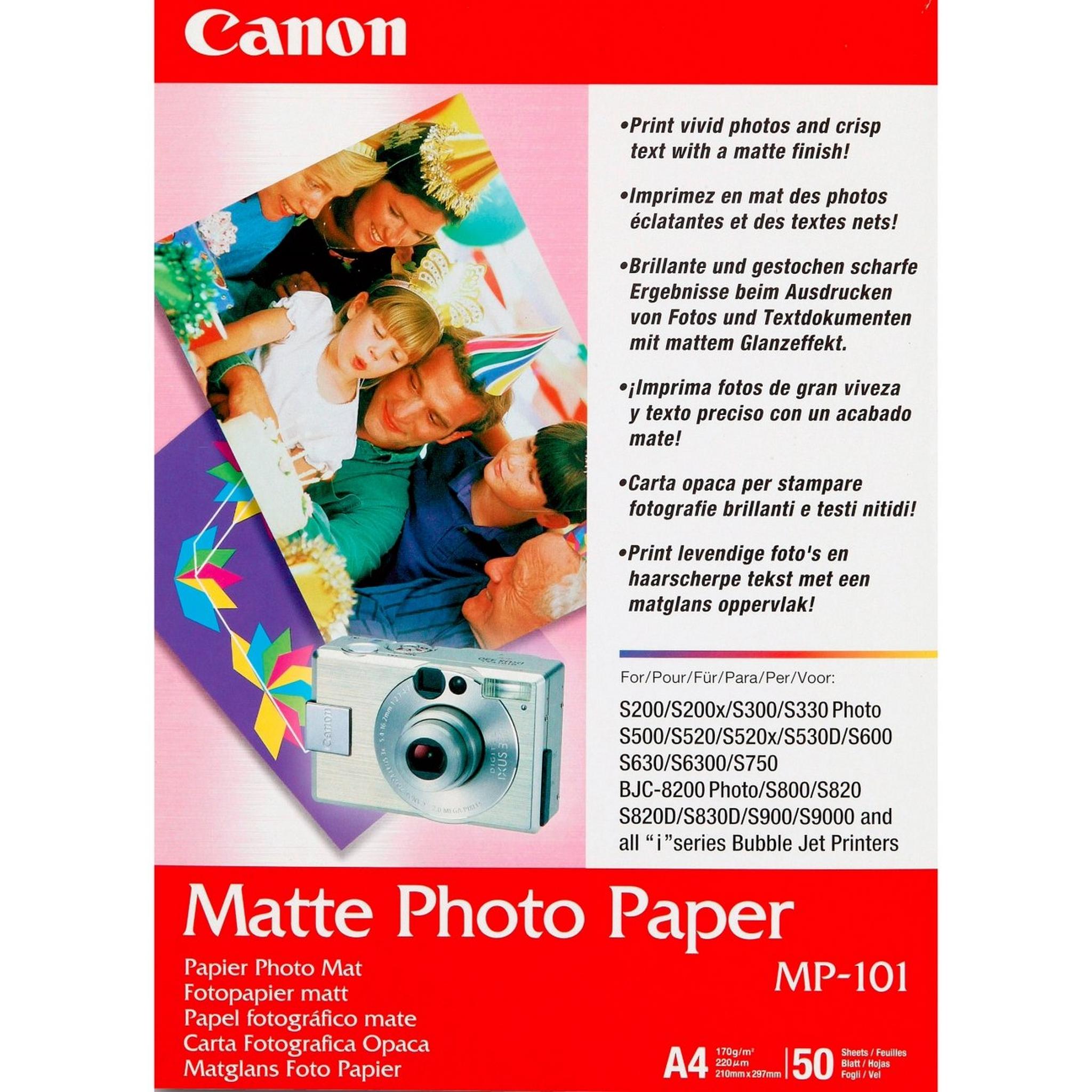 Canon MP-101 A4 Matte Photo Paper 50 sheets