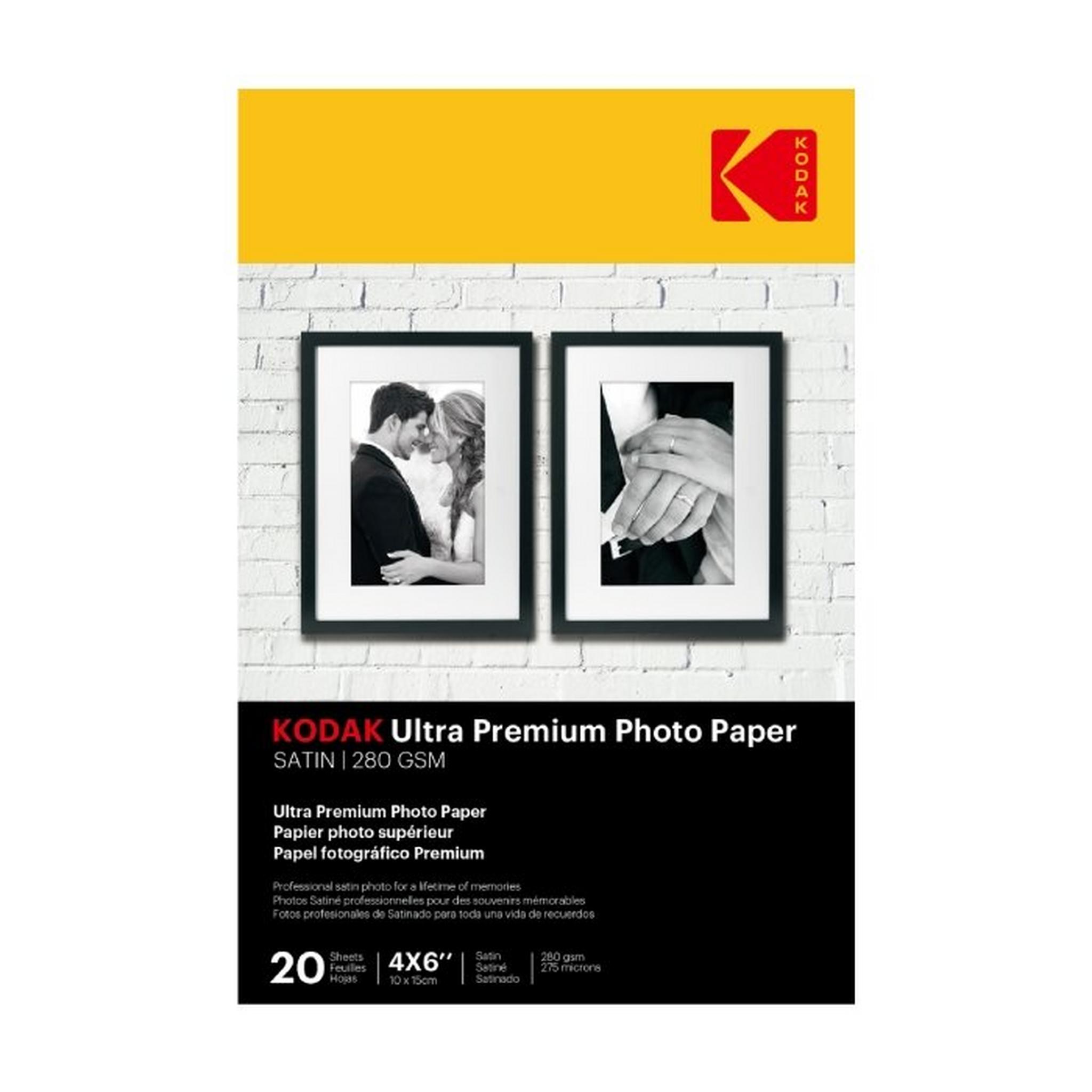 Kodak Ultra-Premium Photo Paper 280gsm, 4R, (PKT/20)