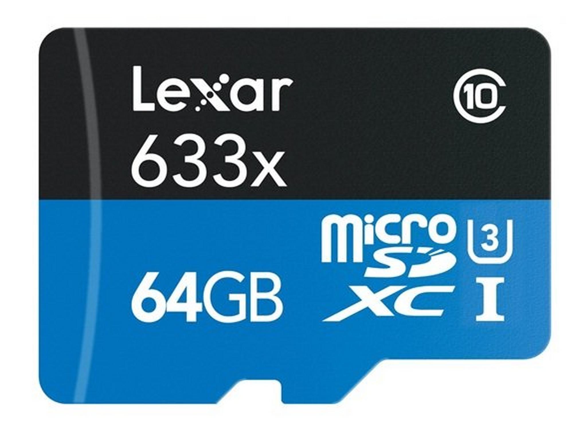 Lexar 64GB MicroSDXC UHS-I Class 10 Memory Card