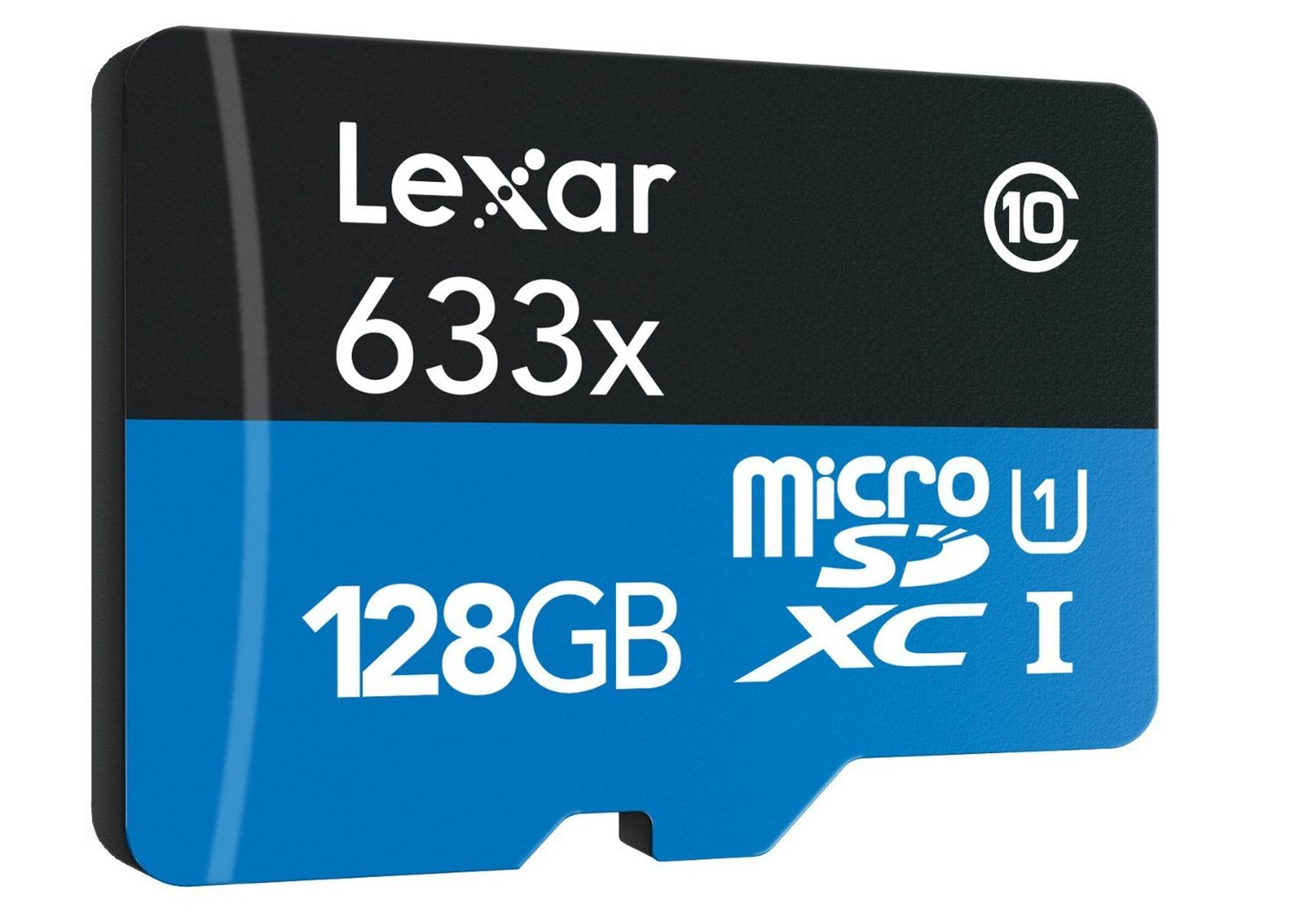 بطاقة ذاكرة مايكرو اس دي اتش سي/ مايكرو اس دي أكس سي عالية الأداء من ليكسر- ١٢٨ جيجابايت