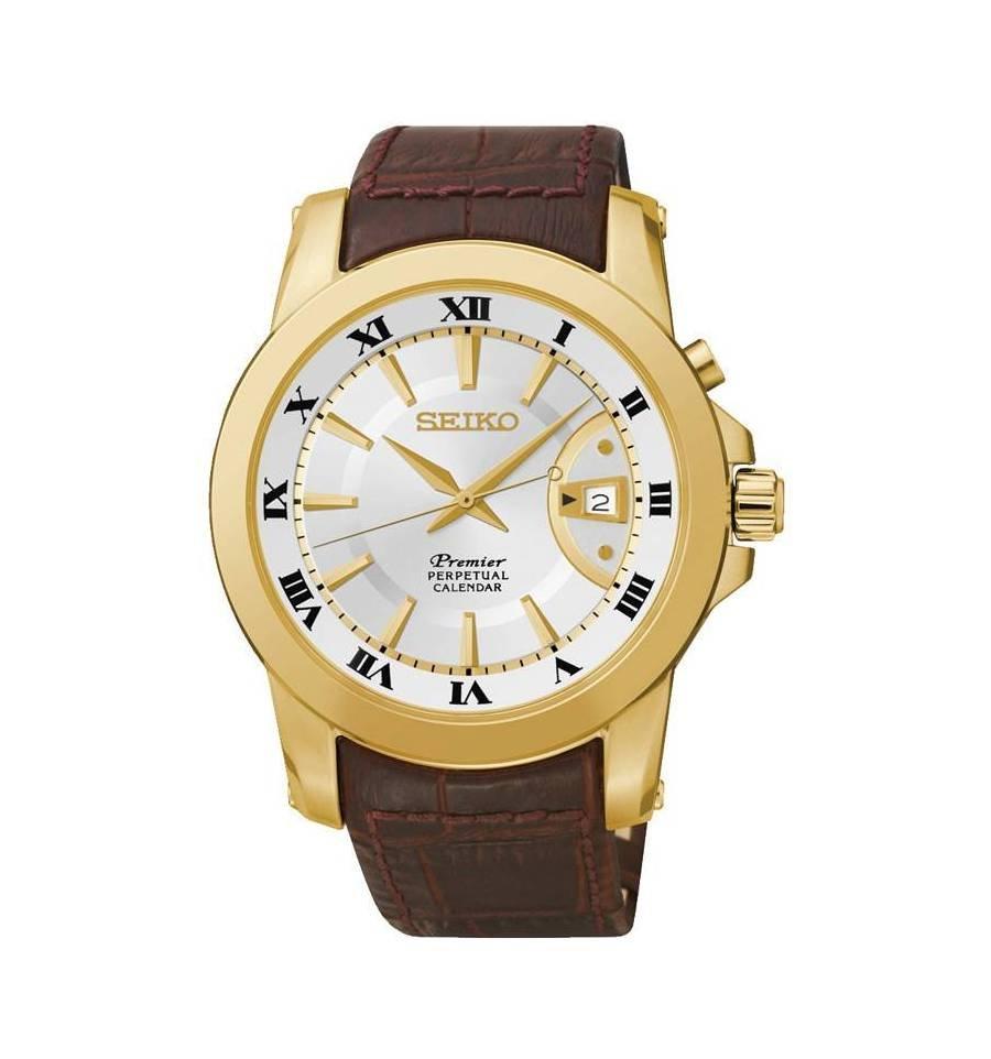 ساعة سيكو للرجال مع سوار من الجلد - NQ144