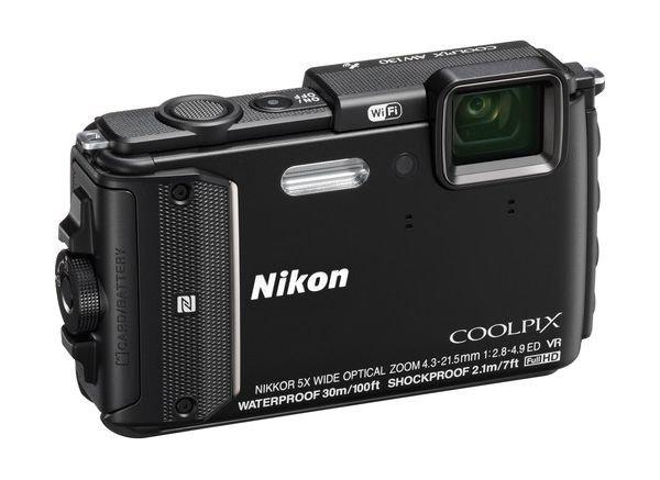 Nikon CoolPix AW130 16MP Waterproof Digital Camera - Black