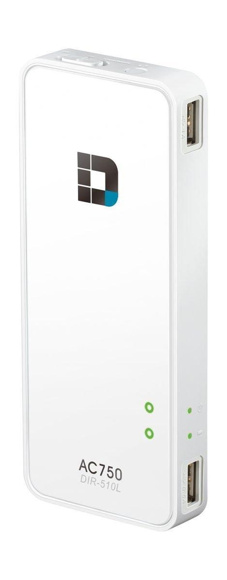 D-Link Portable Router and Charger - White (DIR-510L/MNAW)