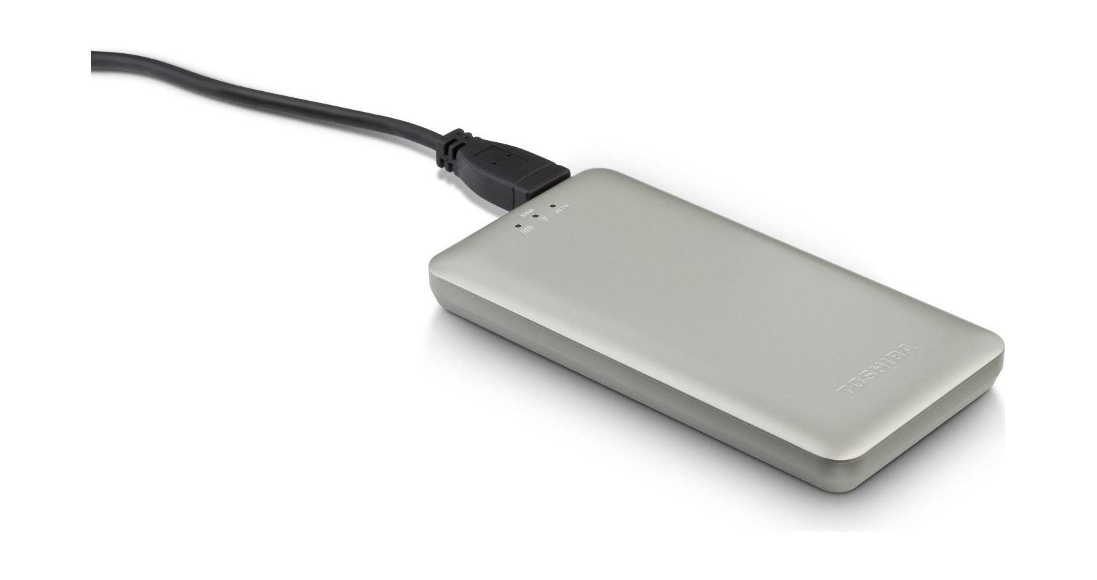 Toshiba Canvio AeroMobile Wireless SSD 128GB - Silver