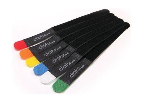 Dotz Reusable Hook & Loop Cord Straps for Cord and Cable Management, 6