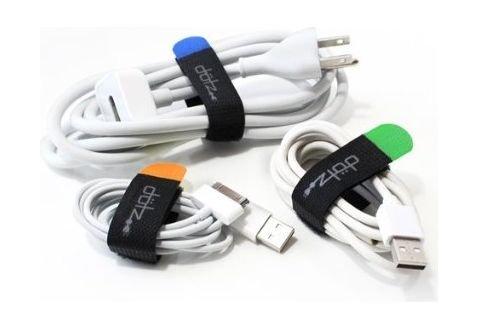 Dotz Reusable Hook & Loop Cord Straps for Cord and Cable Management, 6