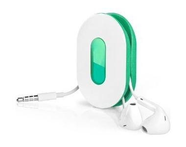Dotz WrapID Earbud Wrap for Cord and Cable Management Emerald Green