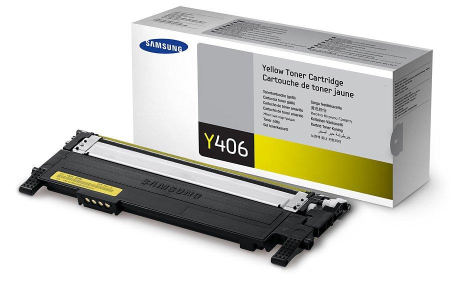 SAMSUNG Toner CLT-Y406S for Laserjet Printing 1000 Page Yield - Yellow (Single Colour Pack)
