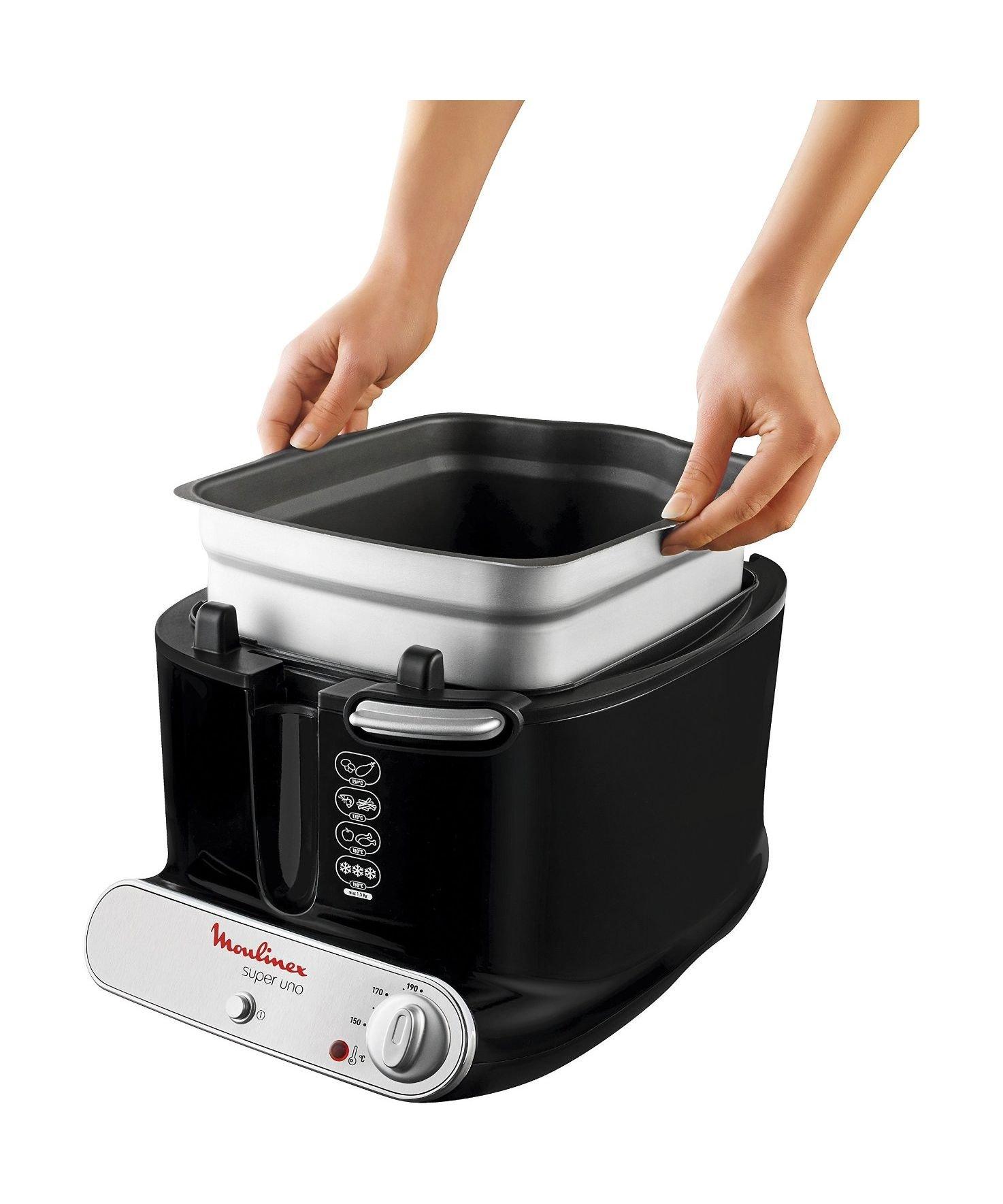 Friteuse électrique Moulinex Super Uno AM312010 1800 W Blanc et Noir