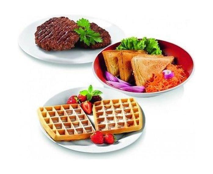 Moulinex 700W 3 In 1 Sandwich Maker (SW6125) – White / Red