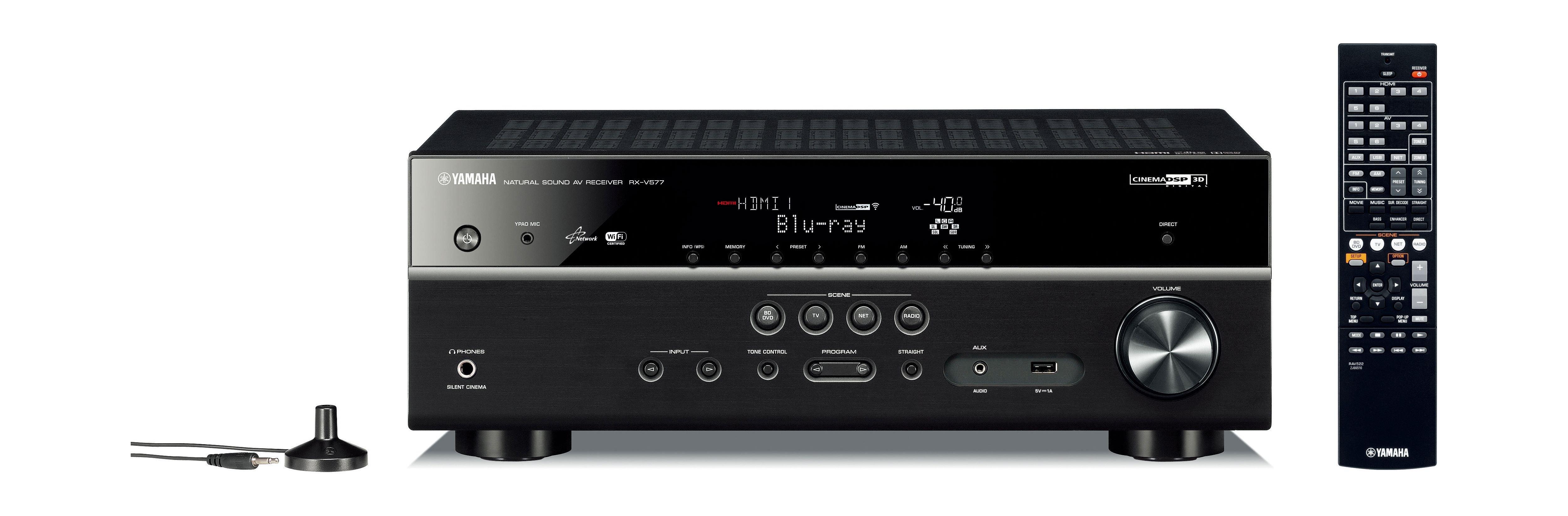 Yamaha 135W WiFi Builtin Network 7.2channel AV Receiver (V577) Black