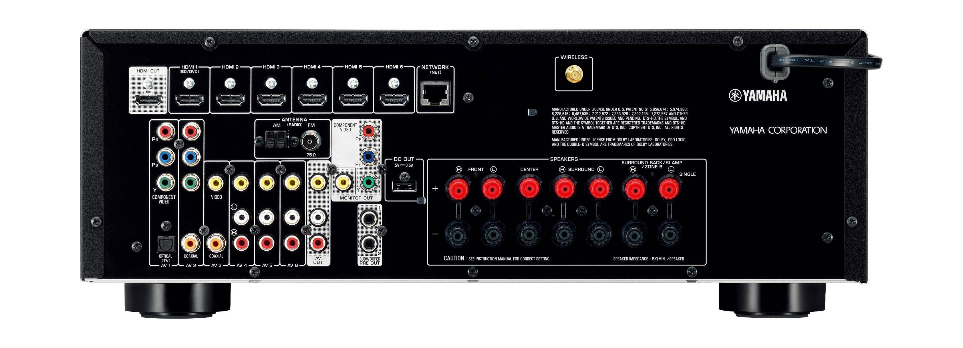 Yamaha 135W WiFi Builtin Network 7.2channel AV Receiver (V577) Black