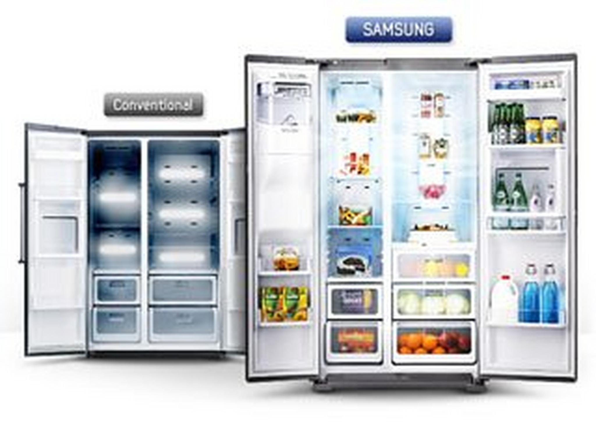 Samsung 20 Cubic Feet Side By Side Refrigerator - SIlver RS22HZNRSA