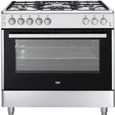 Beko Gas Cooker GG15125FX Free Standing 90x60 cm Xcite KSA