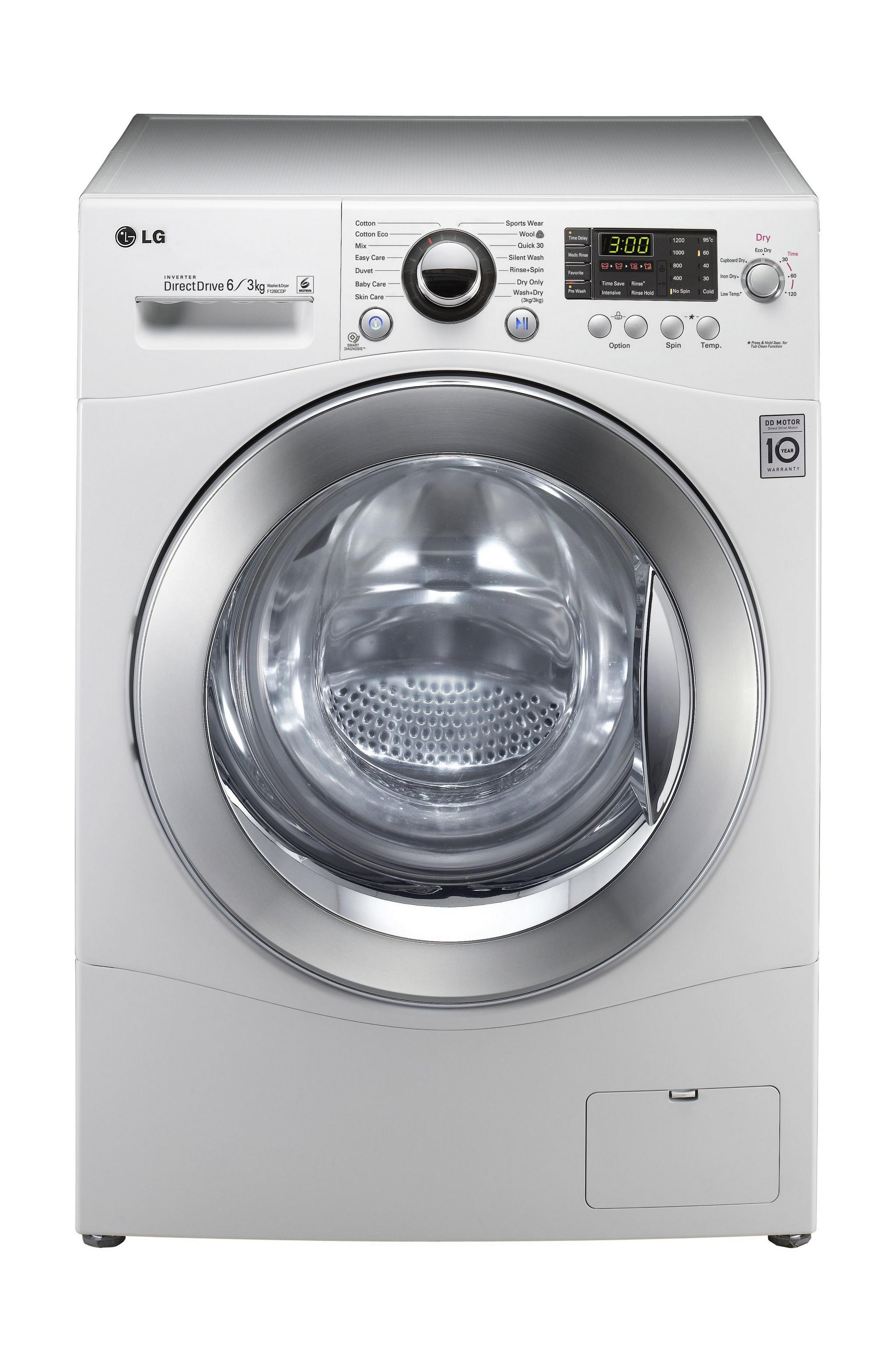 LG  Front Loader Washer/Dryer 6kg/3kg - White (WC0632WHT)