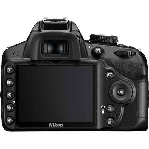 Nikon D3200 DSLR Camera with 18-55mm and 55-200mm Lenses - Black